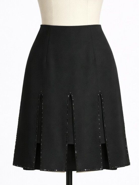 Adrianna Papell Dresses & Skirts - Adrianna Papell Black Sequin Car Wash Skirt 10P Petite Formal Evening Wear